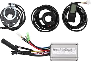 Nimomo Bike Conversion Kit, 36V/48V 250W 15A Electric Bike Brushless Motor Controller Kit with LCD4 Panel 130X Thumb Throttle 8C Speed Assist Electric Bicycle Modification Accessories