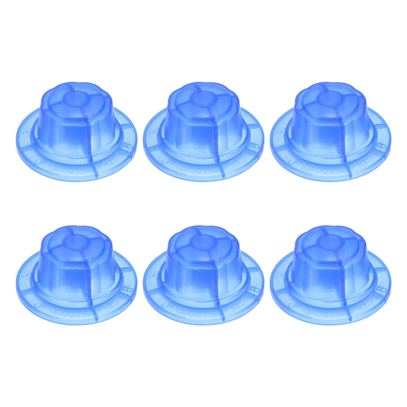sourcing map 6Pcs Hole Fan Blade Nut Covers (M8 x 1.5) - Universal Plastic Fan Fixing Kit Replacement General Nut Fixed Lock Fittings Cover for Electric Repair, Blue