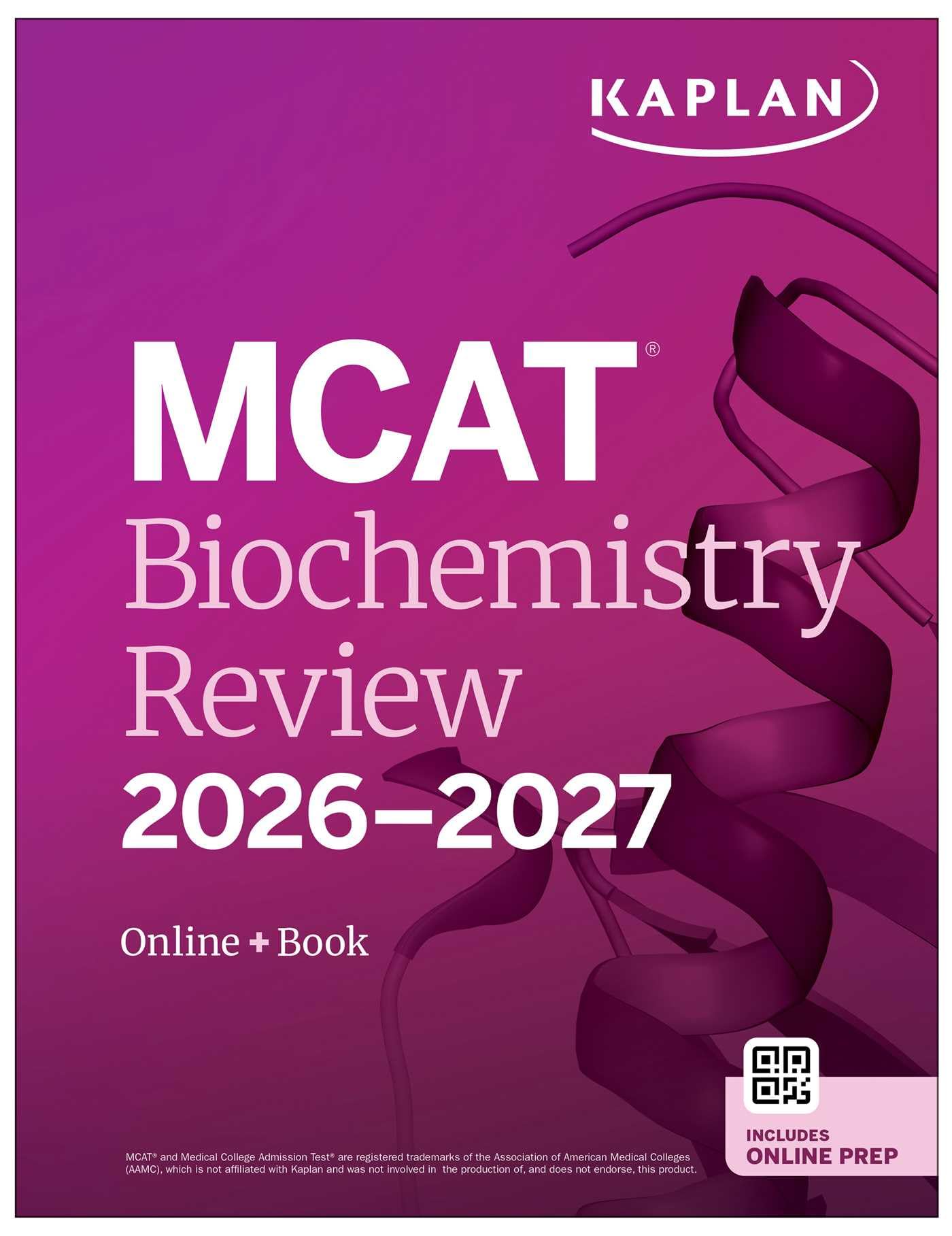 MCAT Biochemistry Review 2026-2027: Online + Book (Kaplan Test Prep)