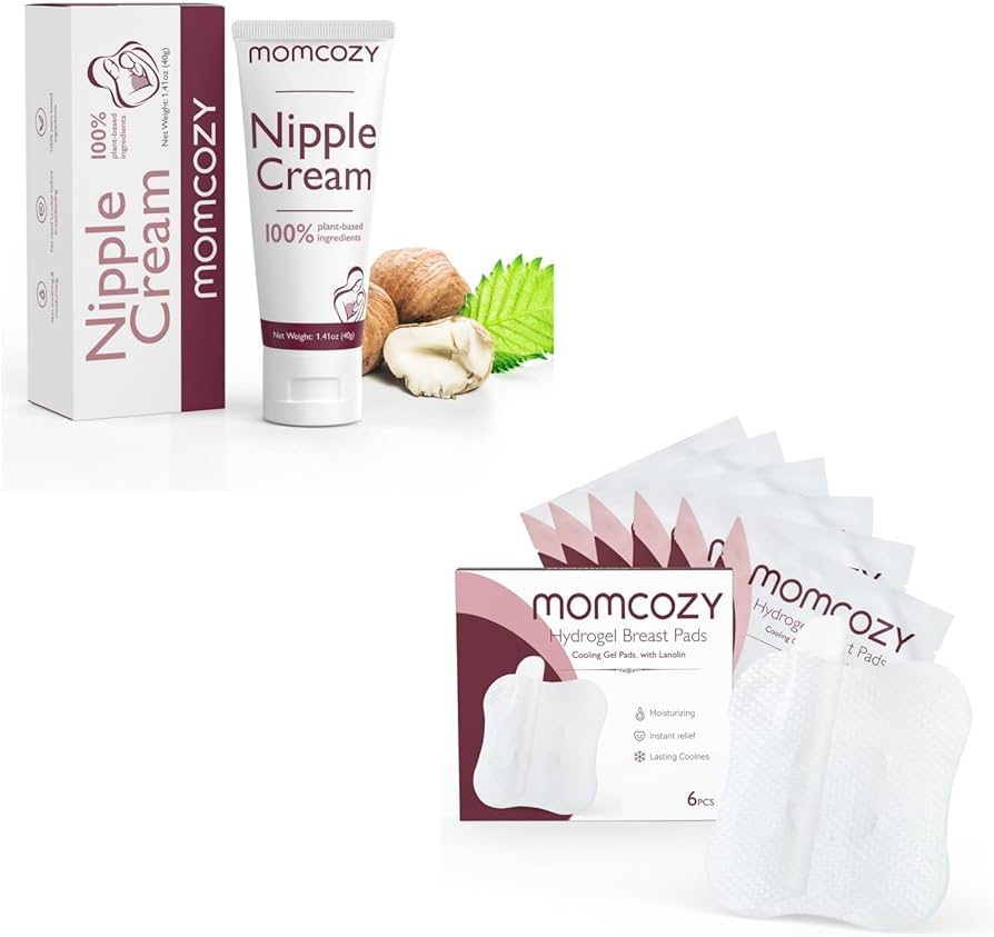 Amazon.com : Momcozy 100% Natural Nipple Cream & Hydrogel Nipple