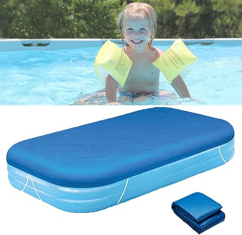 Cubierta inflable para piscina, se adapta a 120 x 72 pulgadas, cubierta rectangular inflable para piscina, a prueba de polvo, impermeable, para