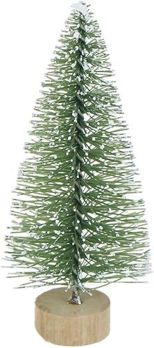 Miniatura 3 de 60 piezas de mini árboles de Navidad DIY árboles de Navidad de cepillo de botella de sisal en miniatura esmerilado nieve pequeño árbol artificial