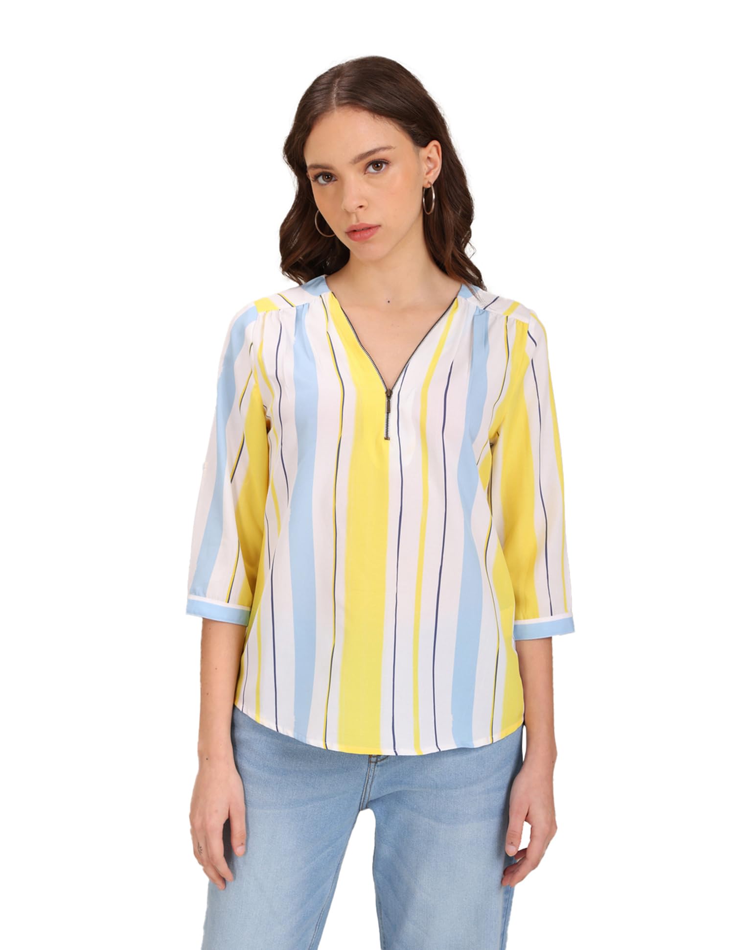 u.s. polo assn. Women's Striped Regular Fit T-Shirt-picture-25