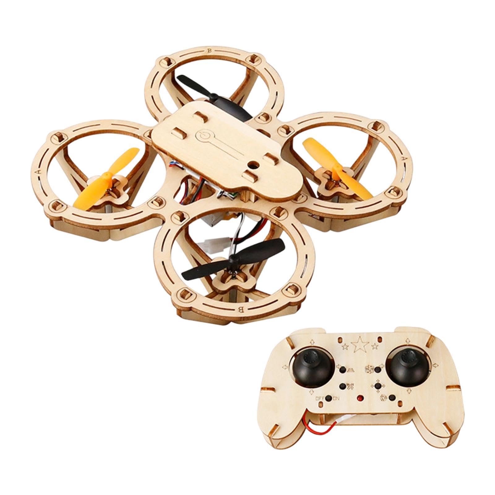 Kit Scientifique de Quadricoptère en Bois à Monter Soi-même - Assemblage Simple et Polyvalent pour Les Enfants de 8 Ans et Plus