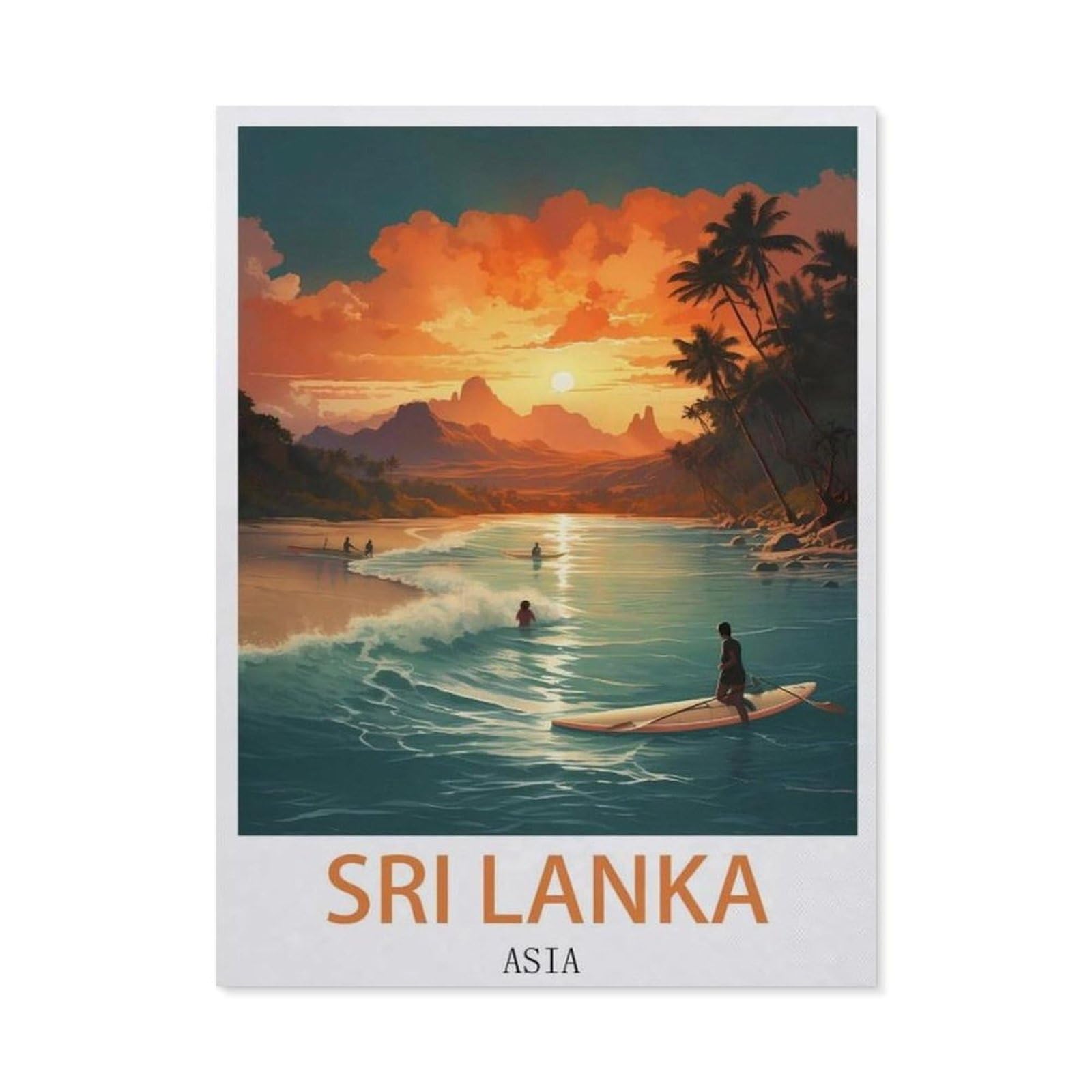 Tin Sign，Sri Lanka(30x40cm）