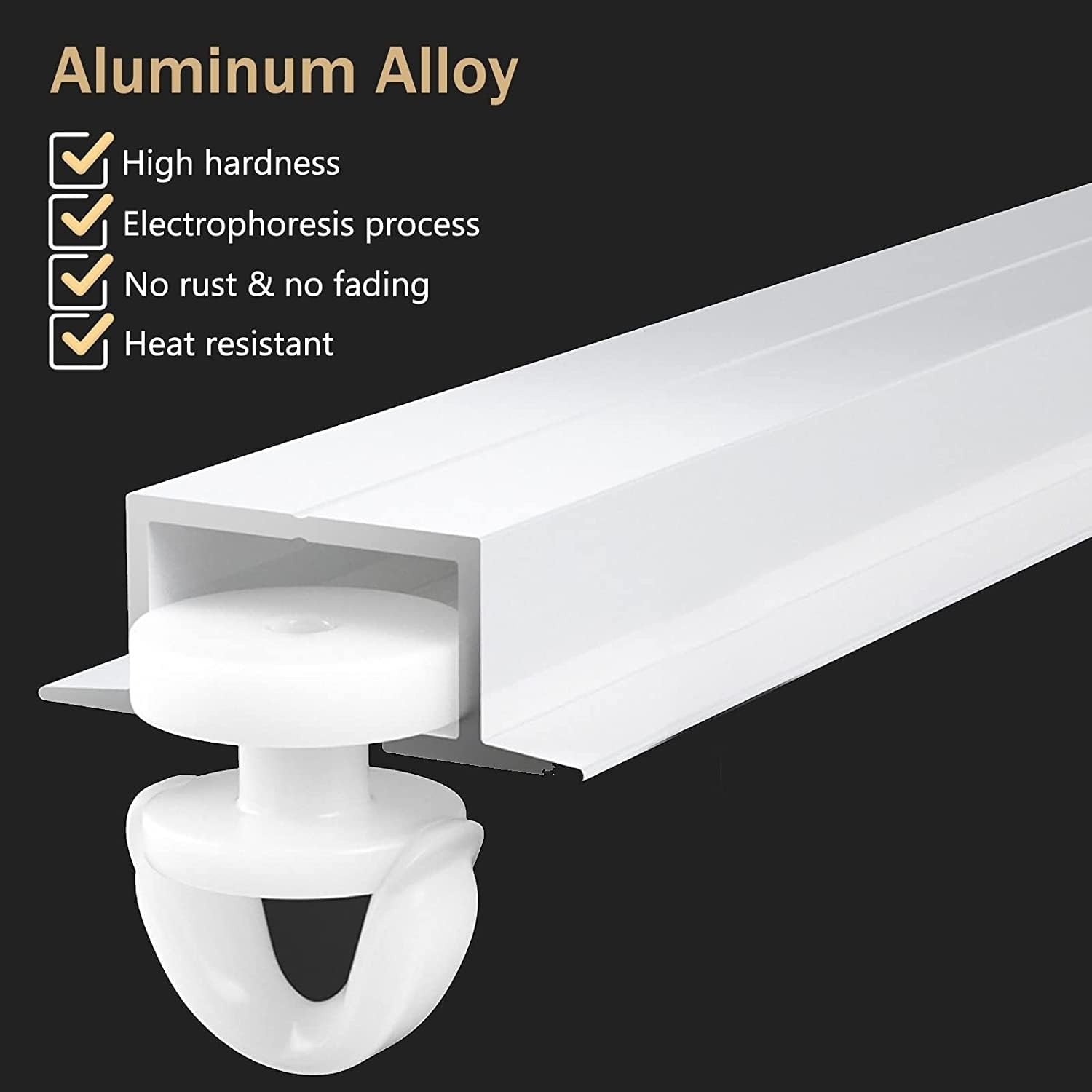 Sufitowa szyna do zabudowy, szyna kurtynowa ze stopu aluminium, 1-6 m dzielnik pokoju, używany do salonu, sypialni, szkoły, zasłony szpitalne (rozmiar: 1,4 m)