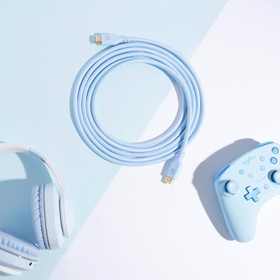 Amazon | Pixio ウルトラハイスピード HDMIケーブル 2m パステルブルー