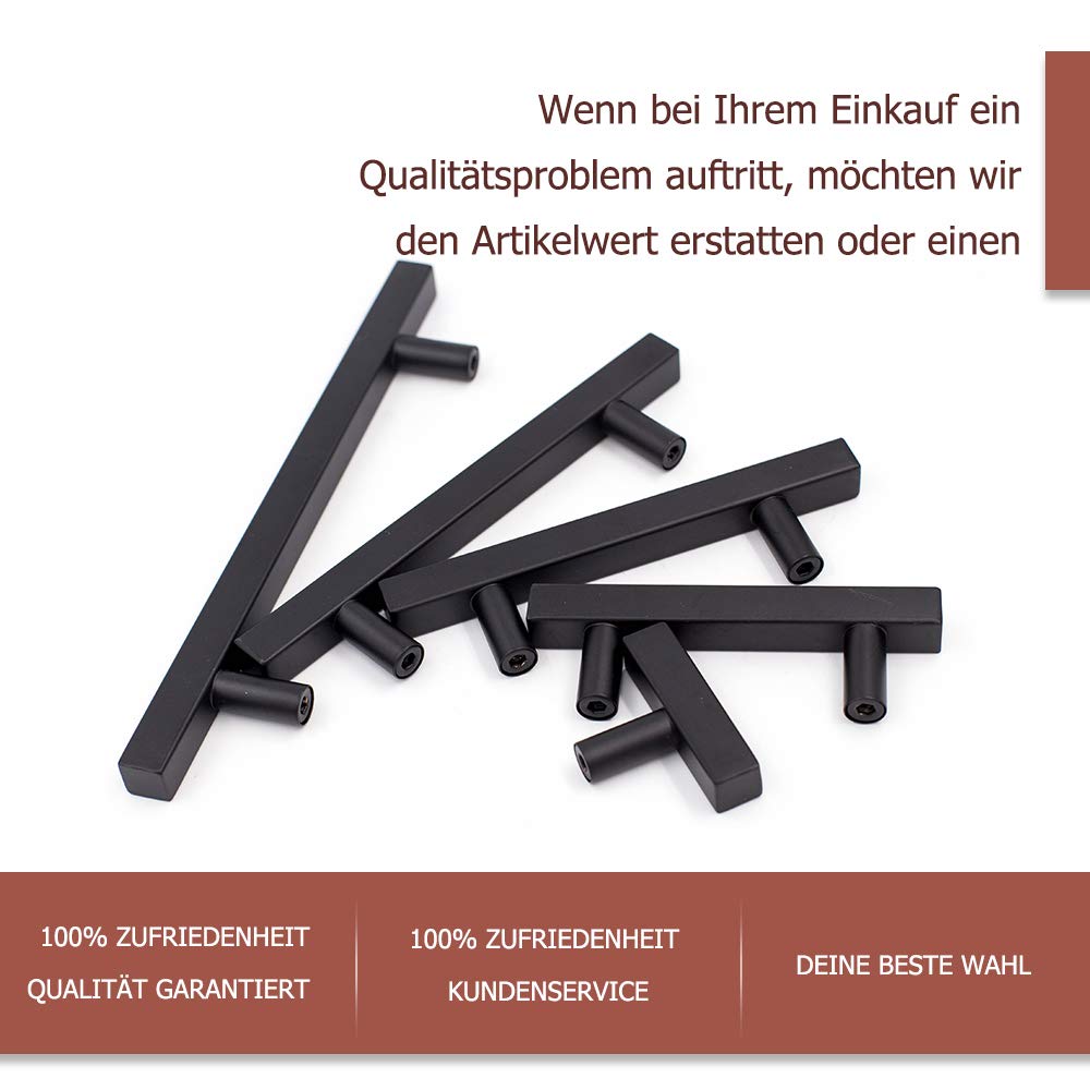 Set 18 Maniglie Nere Per Mobili - Distanza Fori 135 Mm, Con Viti Da 18 E 22 Mm - Per Cucina, Armadi E Cassetti - Foto 2