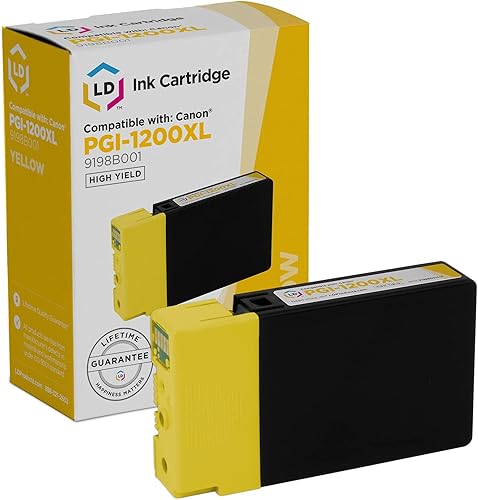 Miniatura 1 de LD - Repuesto compatible para Canon PGI-1200XL  9198B001 Cartucho de inyección de tinta amarillo de alto rendimiento para uso en impresoras Canon