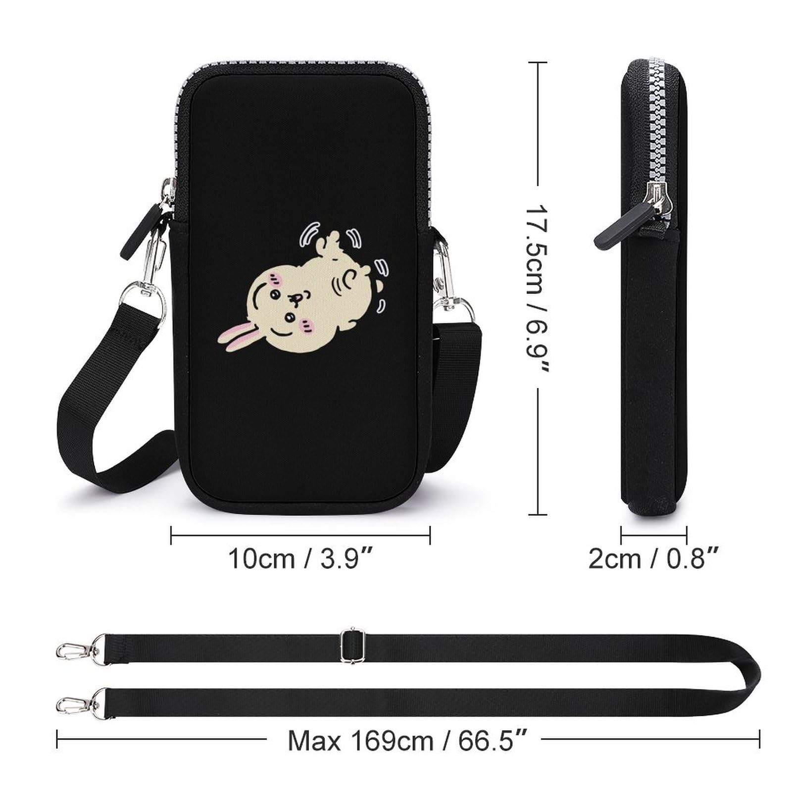 Amazon | スマホポーチ ちいかわ うさぎ ショルダーポーチ 携帯