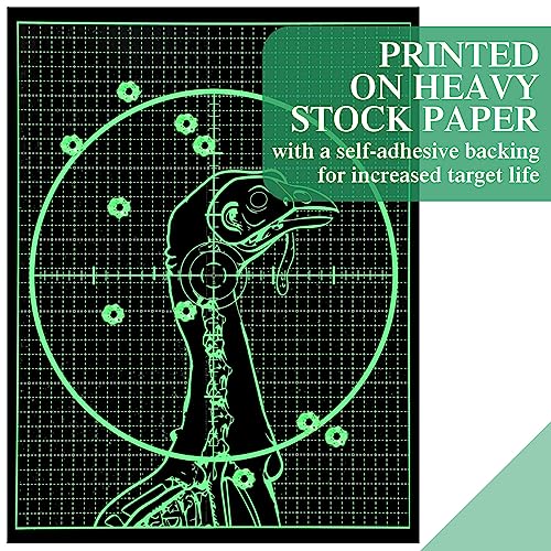 Chitidr 50 Sheets 13.8 X 11'' Turkey Shooting Targets Self Adhesive Splatter Florescent Hunting Targets Highly Visible Archery Paper Targets For Shooting Range Practice Game Accessories #TOP2