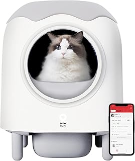 Self Cleaning Cat Litter Box, ABRCT Extra Large Automatic Smart Cat Litter Cleaning Robot Box for Multiple Cats with APP Remote Control, Intelligent Radar Safety Protection,Alerts, No More Scooping