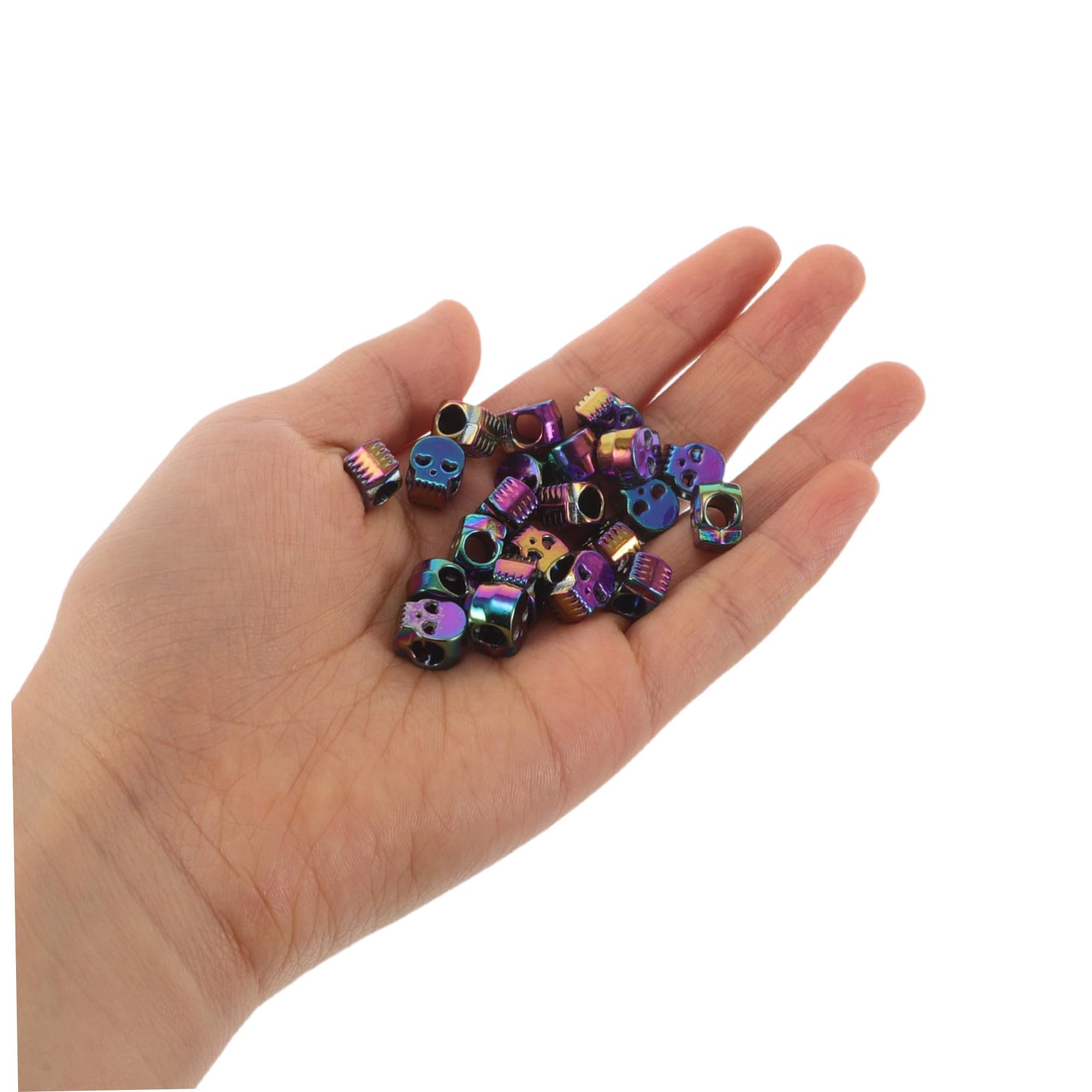 100 Piezas Cuentas de Calavera de Inoxidable con Grande Cuentas Vintage para Hacer Pulseras Collares y Llaveros de Halloween Accesorio Artesanal para Bisutería DIY