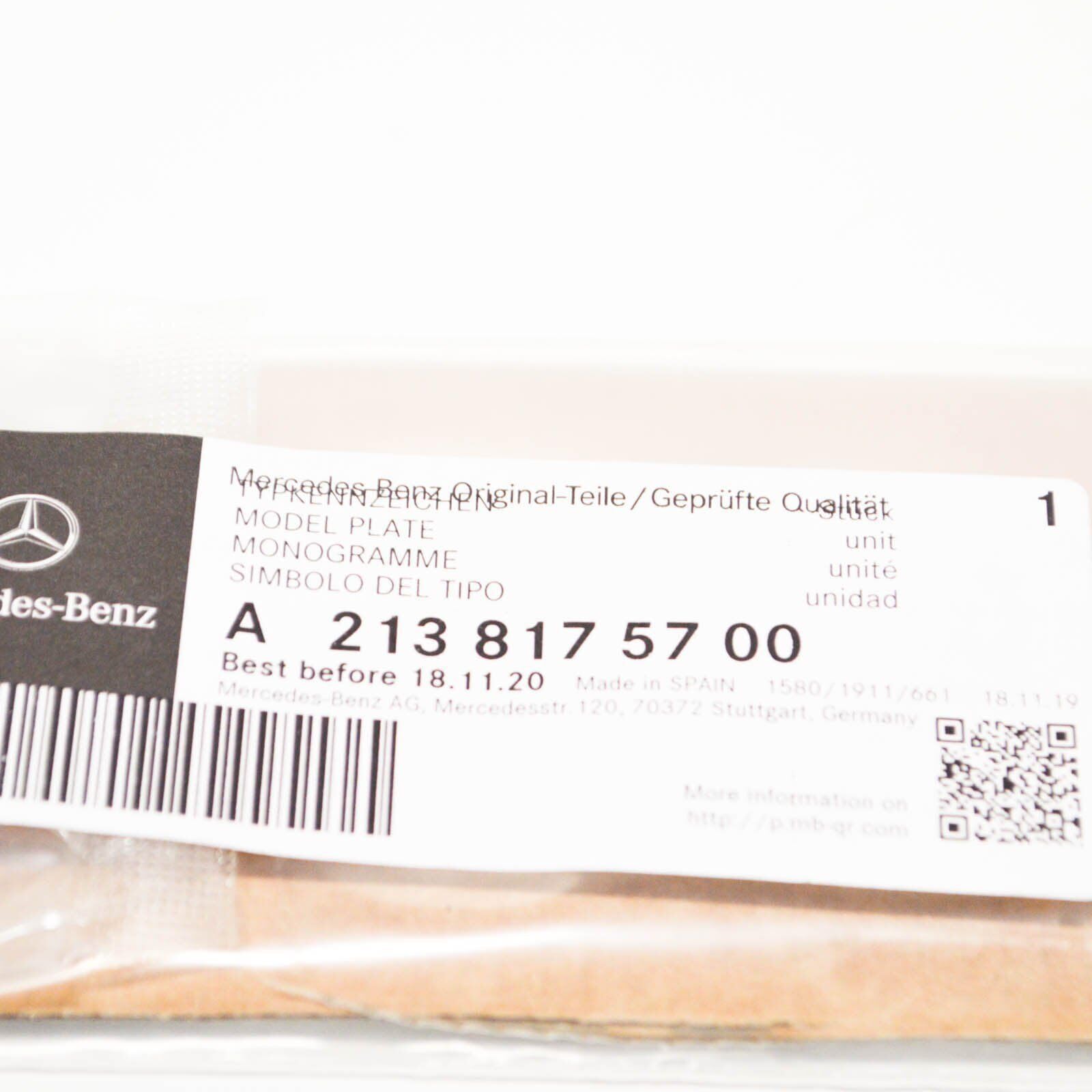 Pour Emblème arrière d'origine Mercedes-Benz Classe E W213 A2138175700