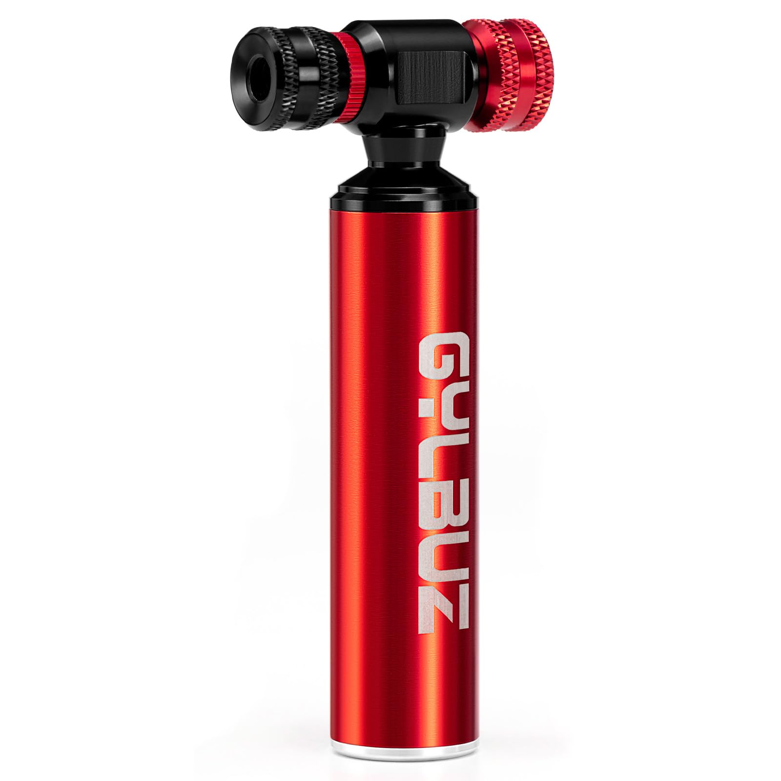 CO2 Bike Tire Inflator: Presta and Schrader Valve Compatible Portable Co2 Bicycle Pump with Cartridge Storage Canister for Road and Mountain Bikes -No