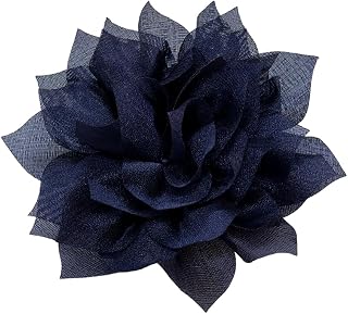 4" Shiny Silk Camellia Flower Brooch for Women Girls Charming Fabric Floral Flowers Brooches Hair Clip Pins Handmade Elegant Clothes Dress Accessories Jewelry