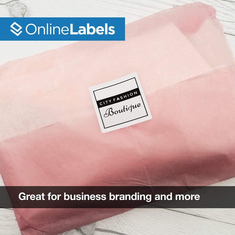 2 x 2 Square Labels - Permanent, White Matte - Candle, QR, Product Labels - Pack of 5,000 Labels, 250 Sheets - Inkjet/Laser Printers - Online Labels