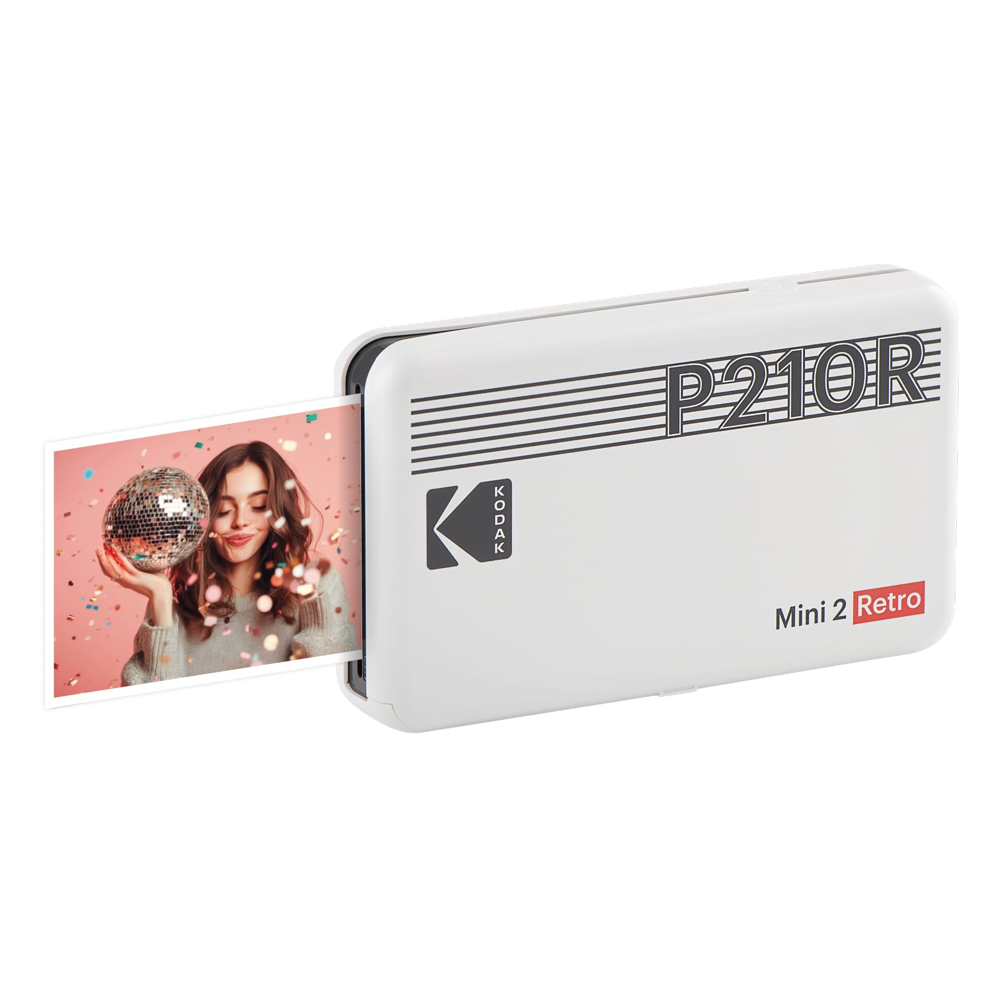 KODAK Mini 2 Retro 4PASS draagbare fotoprinter (5,3 x 8,6 cm) + 8