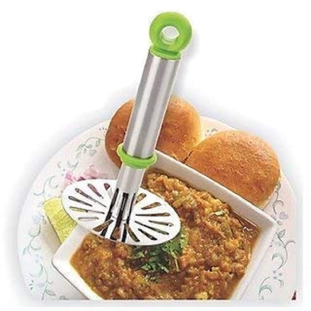 First Front Combo of Potato Vegetables Pav Bhaji Masher with Stainless Steel Egg Beater Whisker & Silicone Mini Oil Brush 2
