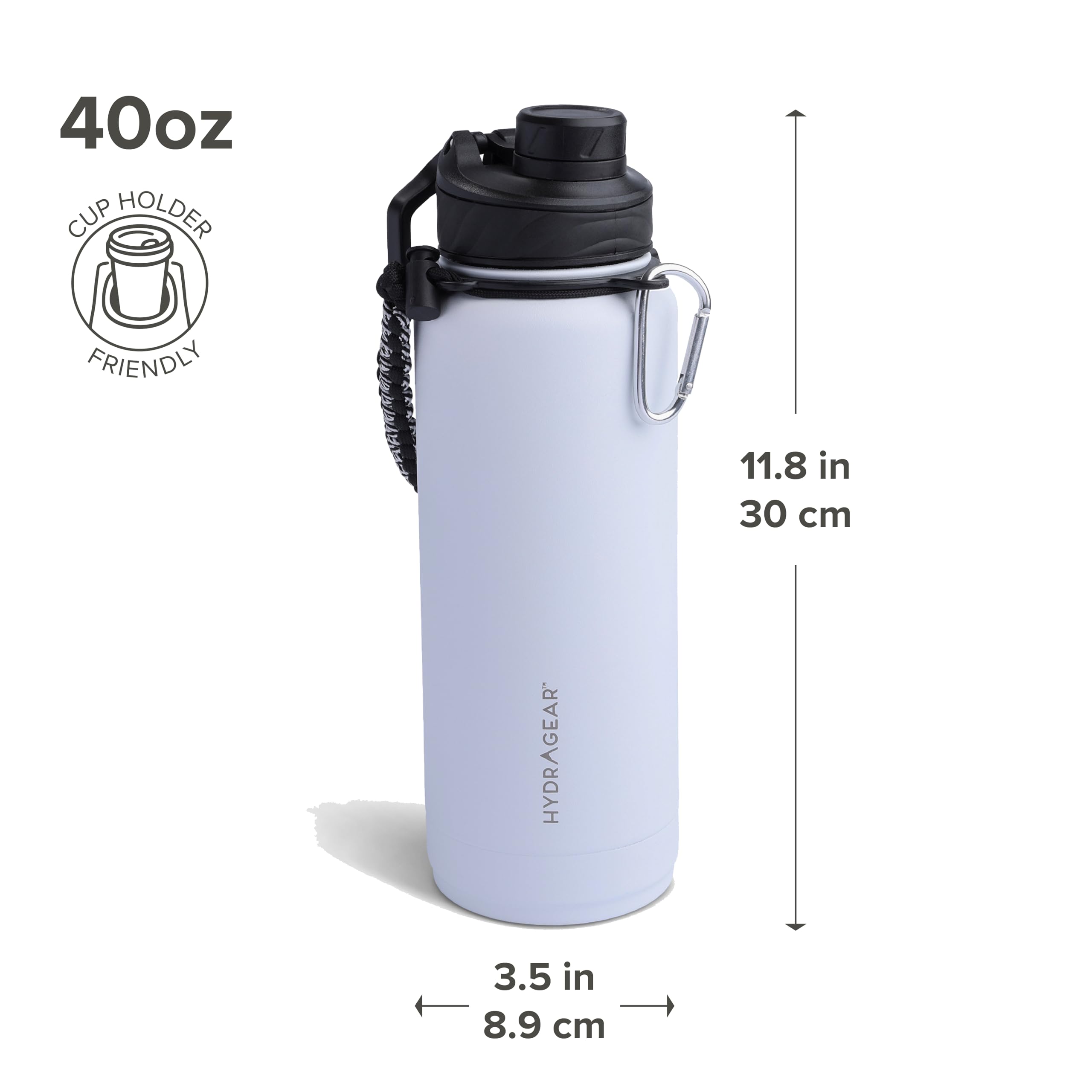 Amazon.com: Hydragear Zenith Chugger 40 oz Stainless Steel Bottle