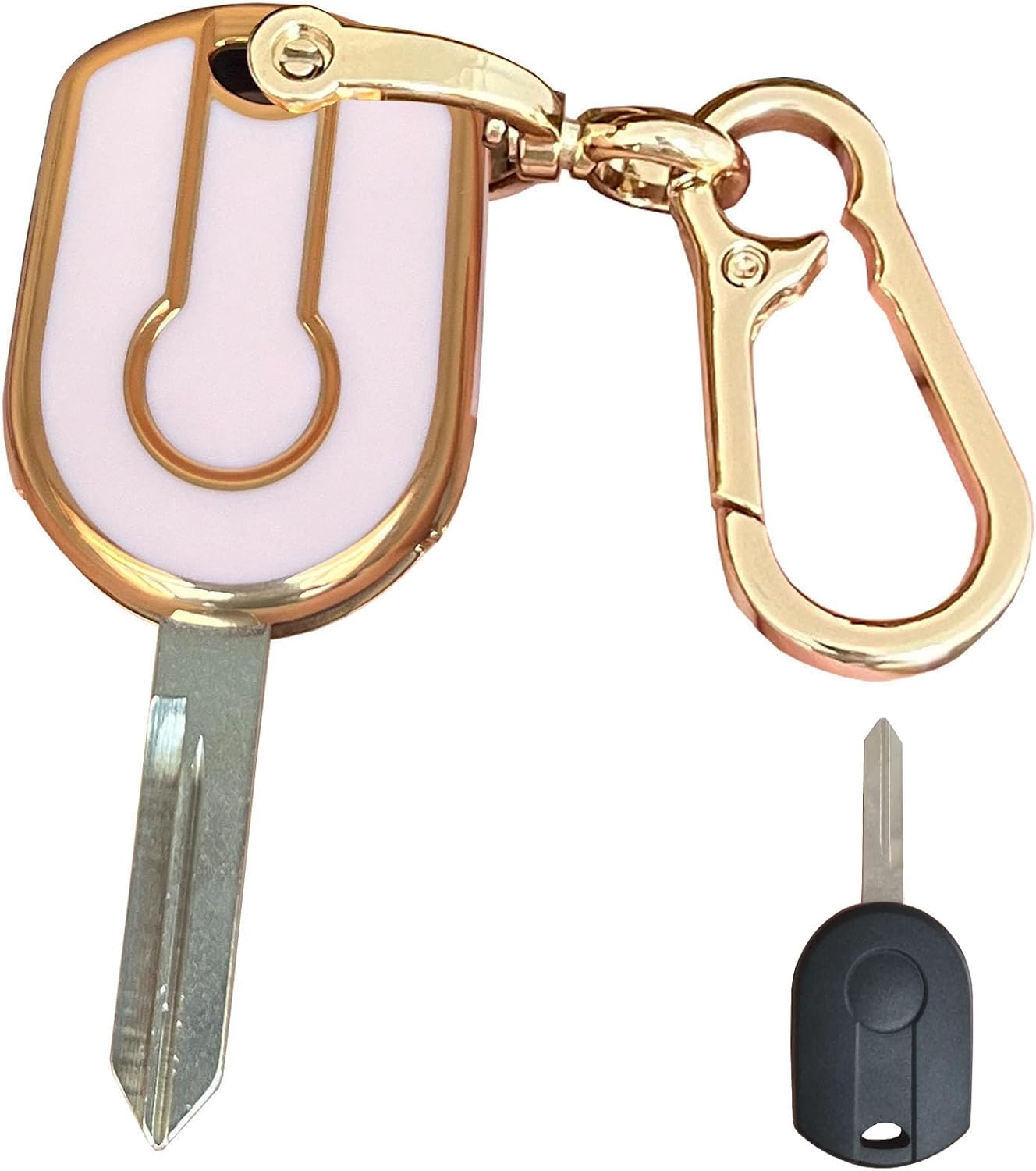 Keyless Entry Remote for Ford Key Fob Cover Protective Shell Fits for Ford Escape Explorer Mustang Transit Fusion Focus Lincoln Navigator Zephyr Key Shell (4-Button-Pink)
