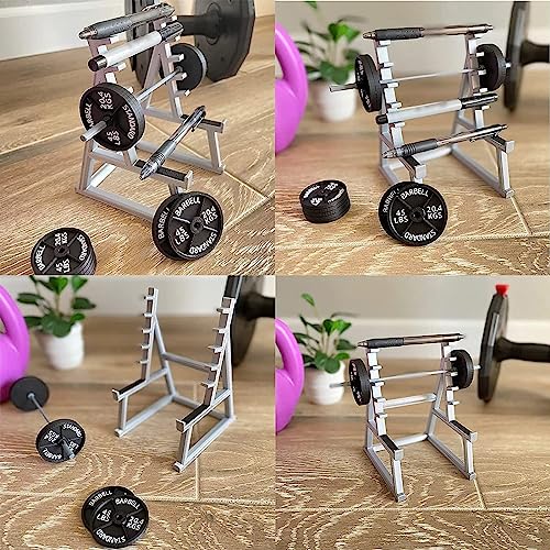 Squat Rack Pen Holder,Pen Holder For Desk,Funny Pen Holder,Mini Squat Rack Ornaments With Barbells And Weights,Desk Organizer.pen Holder For Offices,Study Rooms,Libraries.cell Phone Stand. #TOP5