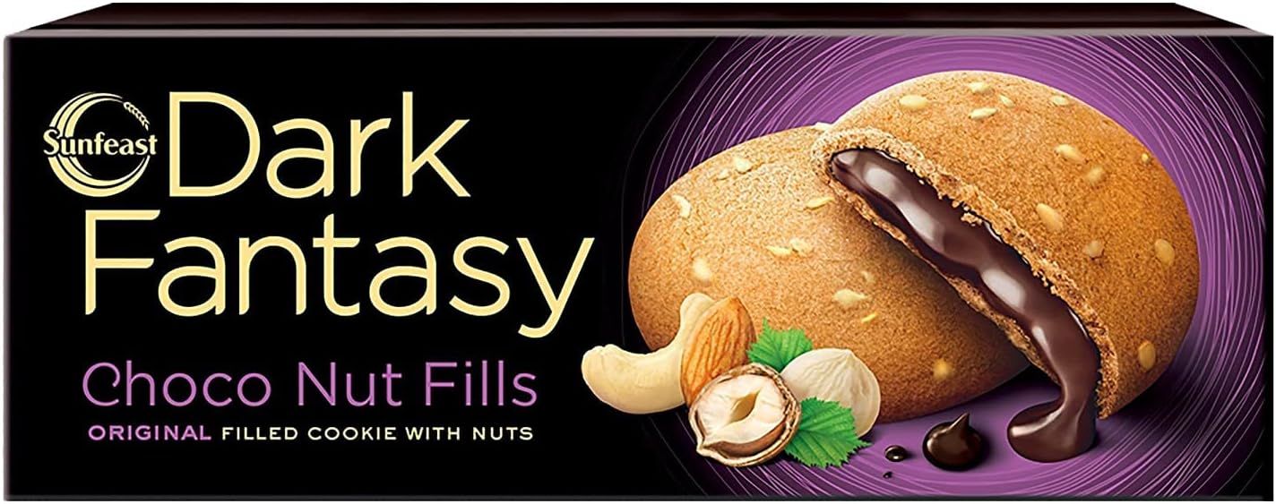 BBRATS Sunfeast Dark Fantasy Choco Nut Fills, 75g | Original Filled Cookies with Nuts