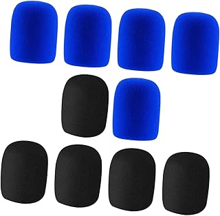 Milisten 10 Pçs Capa De Esponja De Microfone Capas De Microfone De Mão Capas Protetoras Descartáveis Com Capas De Poeira De Microfone De Espuma Capas De Proteção Contra Poeira De