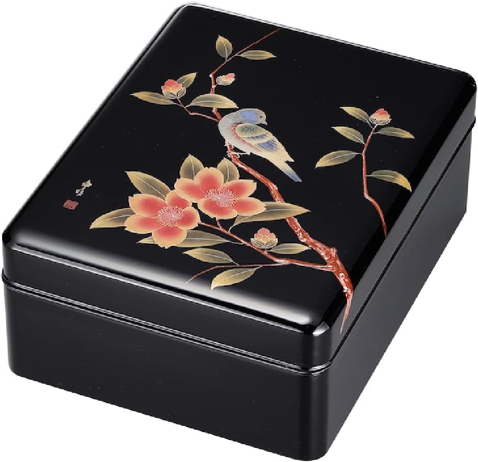 会津漆器 玉渕文庫 花鳥 収納 「ダイヤ文庫 金扇面 溜 11.0