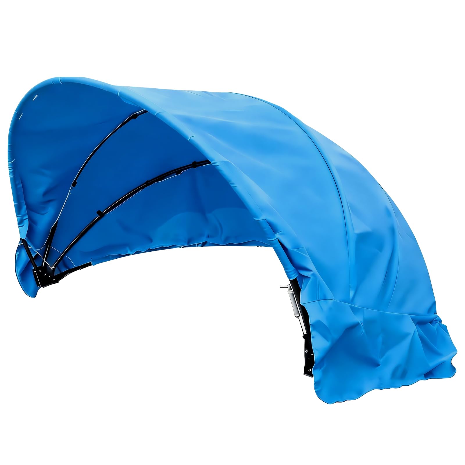 DSWCKNVK Patio Willow Daybed Canopy, Sun Island Outdoor Daybeds Round Roof Replacement, Replacement Roof for Outdoor Use for Sun Lounger Accessories (Sky Blue, 167.64 cm)