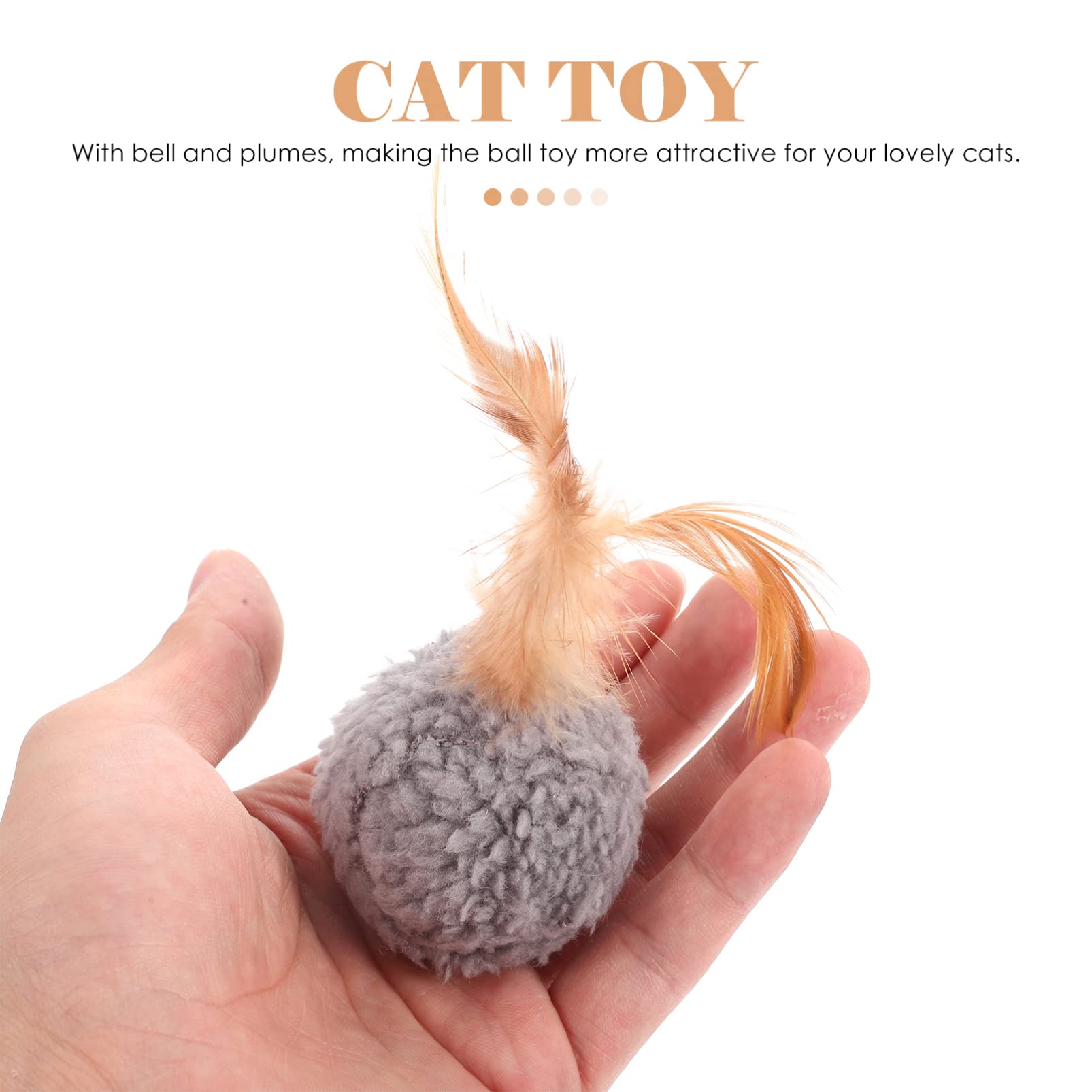 Kisangel 45piezas Juguete Interactivo para Gatos De De Juguete De Peluche y Cascabeles Estimula La Curiosidad y Diversión De Tu Gatito