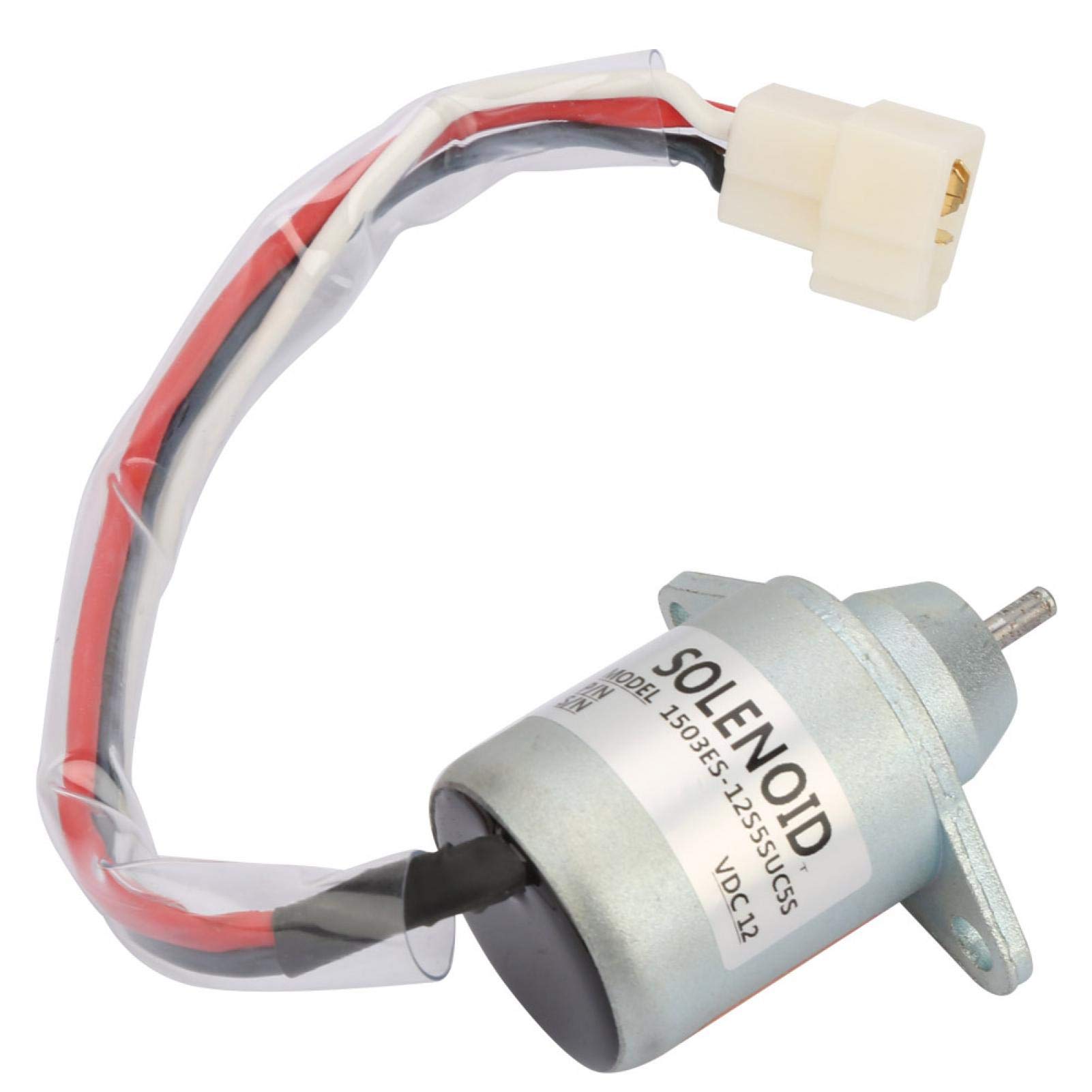 12V Fuel Shut-Off Solenoid Valve – Engine Stop Solenoid For Diesel/Gas Engines (Model 1503ES-12S5SUC5S)