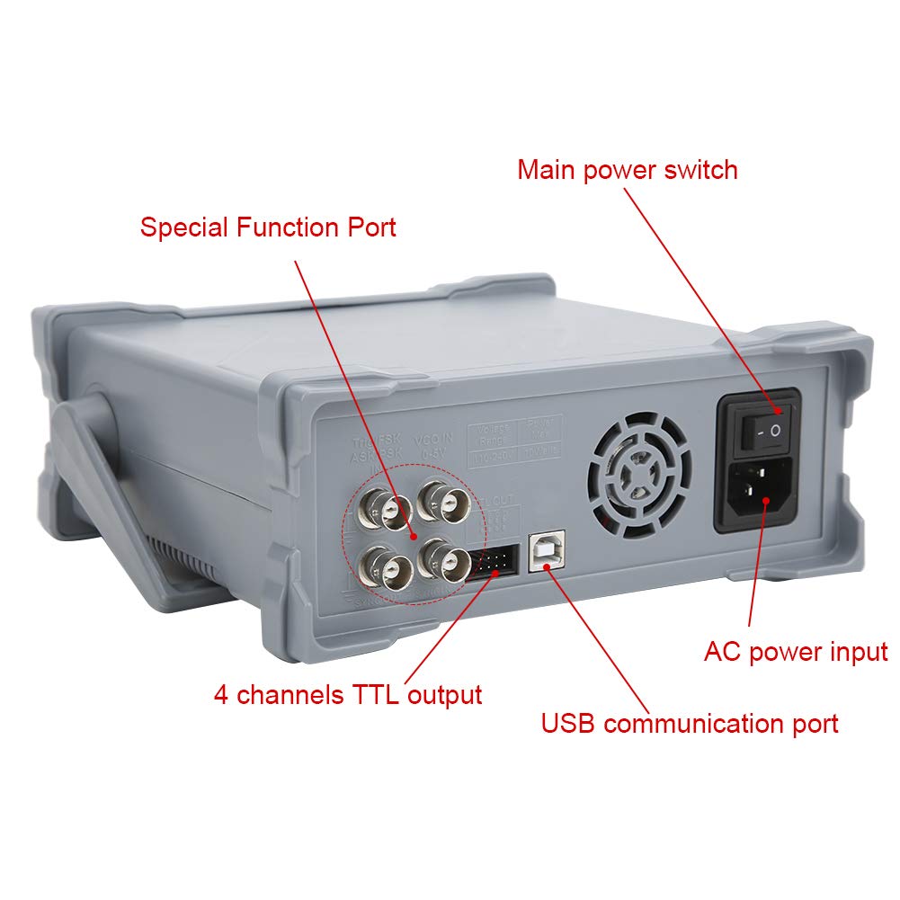 Générateur de signaux DDS Générateur de fonctions de forme d'onde arbitraire à 3 canaux Fréquence mètre 4 Sortie de niveau TTL(FY8300S-20M EU Plug 100-240V)