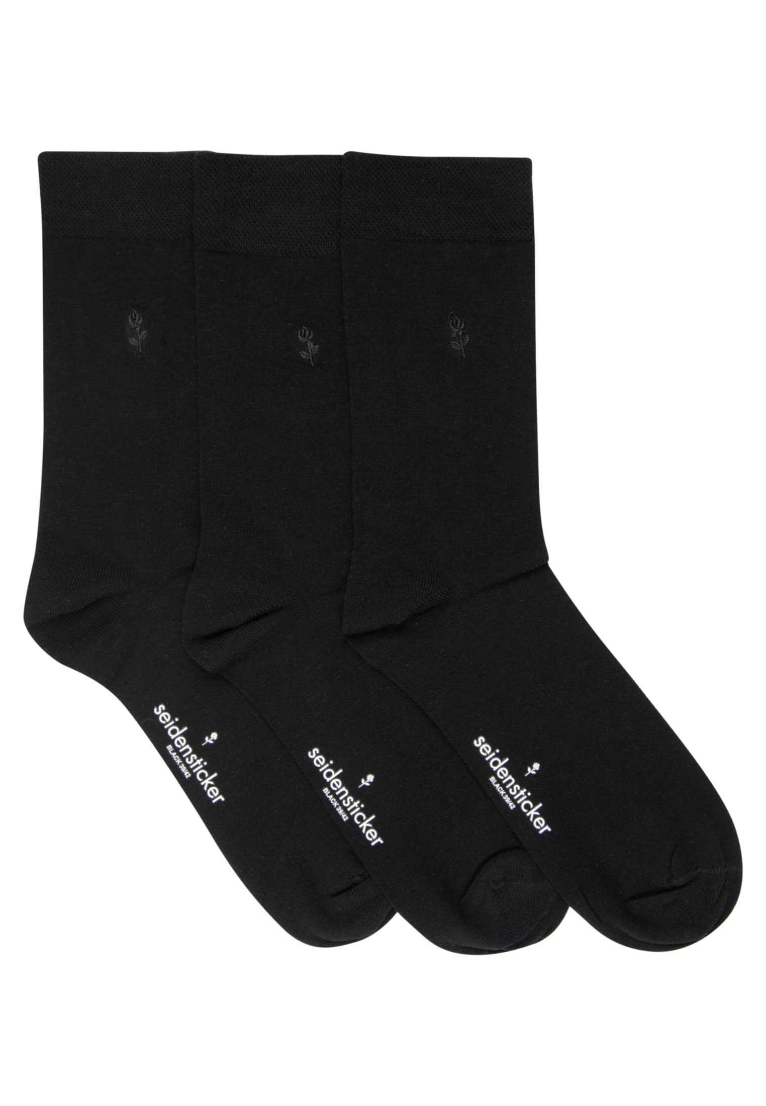 Seidensticker Men's Business Socken Socks, Schwarz, Schwarz