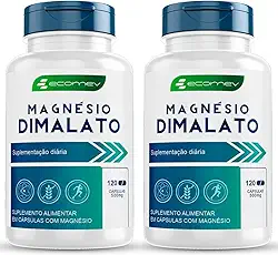 Magnesio Dimalato 500Mg 120 Cápsulas - Ecomev (Kit 2)