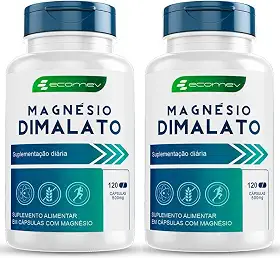 Magnesio Dimalato 500Mg 120 Cápsulas - Ecomev (Kit 2)