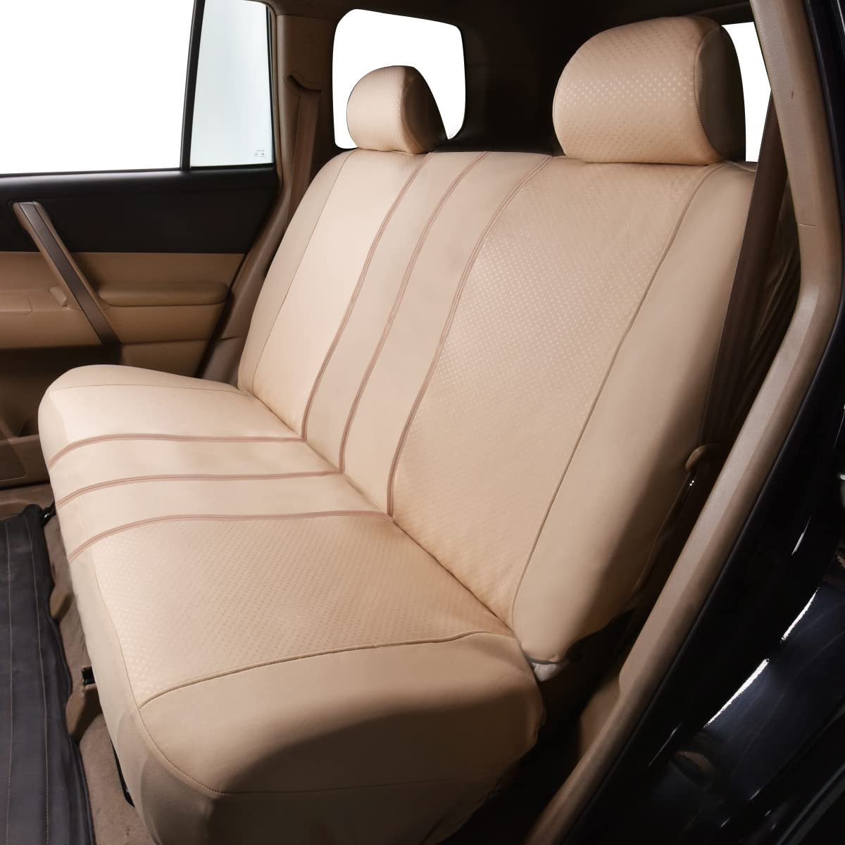 Flying Banner Panno Tessuto Universale Coprisedili Auto Sedili con Airbag Laterale (Beige)