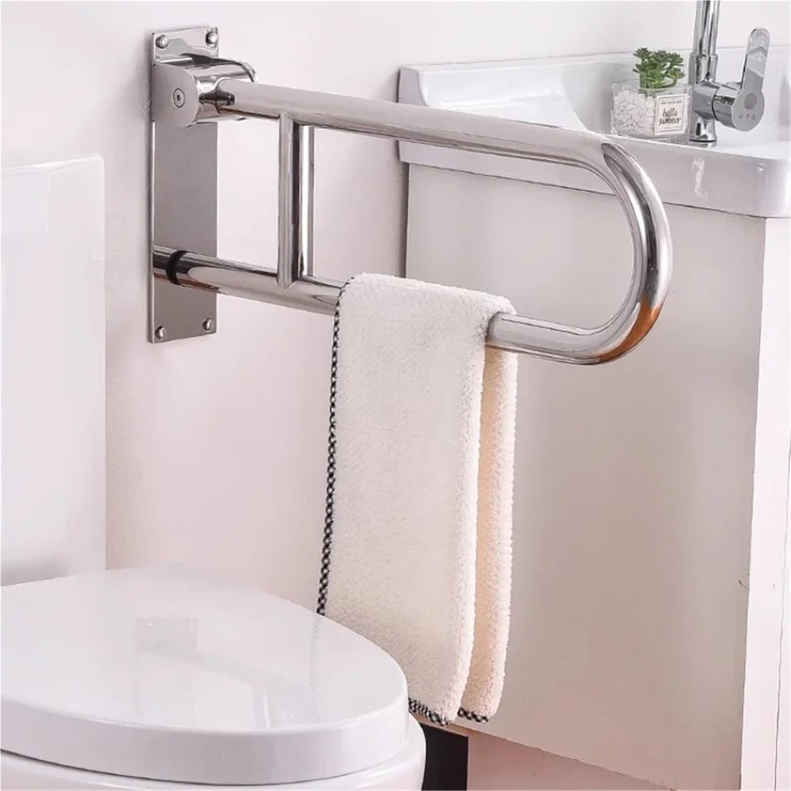 Maniglione da Bagno Corrimano per Bagno, corrimano per WC, corrimano per WC, Barra di Sicurezza per Doccia, Sedile di Sicurezza per WC, Comodino per Anziani(3)