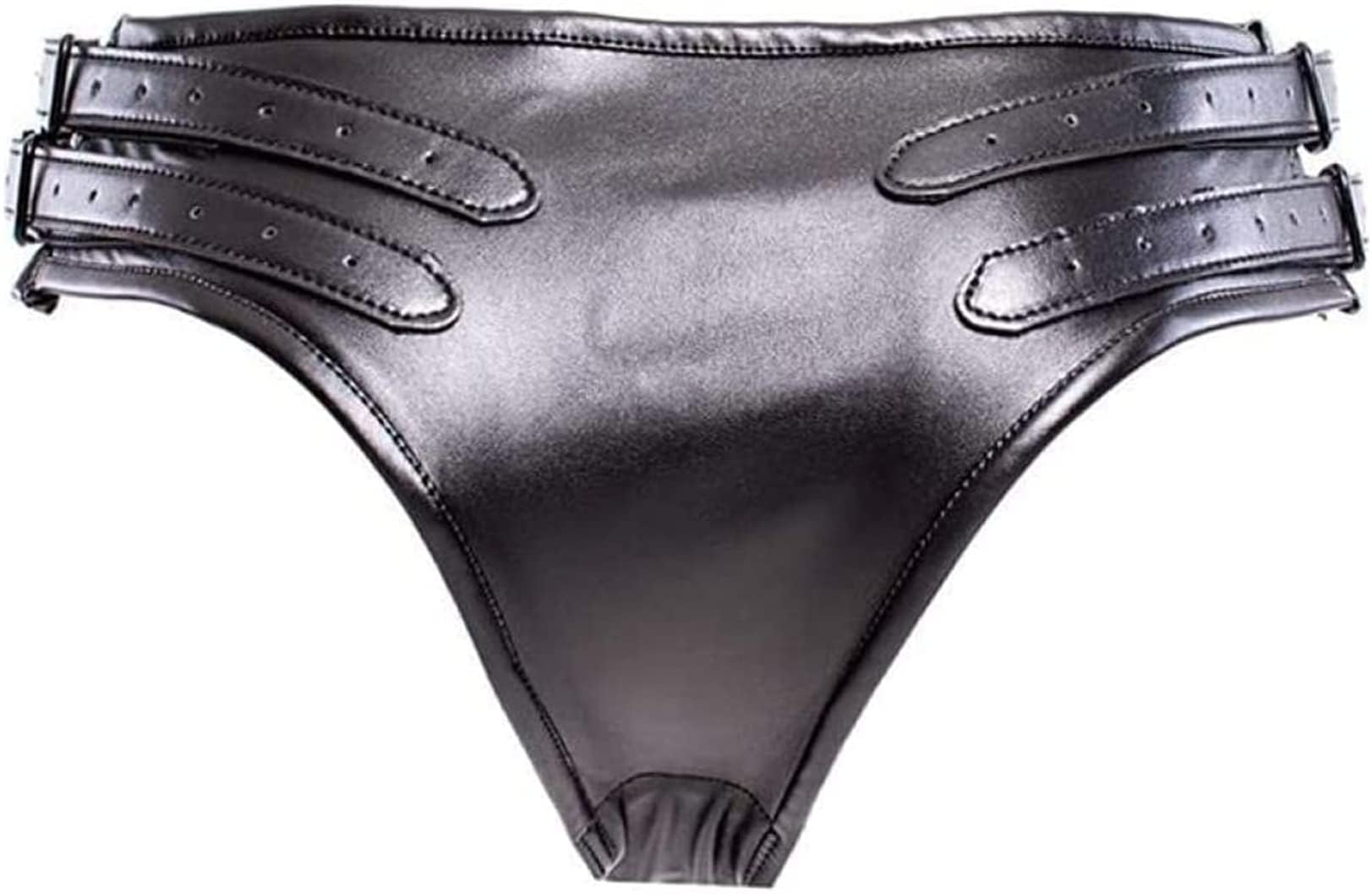 SHKFNSNCCC Ceinture de chasteté en cuir for femme avec gode en silicone, plug anal, taille réglable (76-120 cm), sous-vêtements, culottes(VaginalDildo)