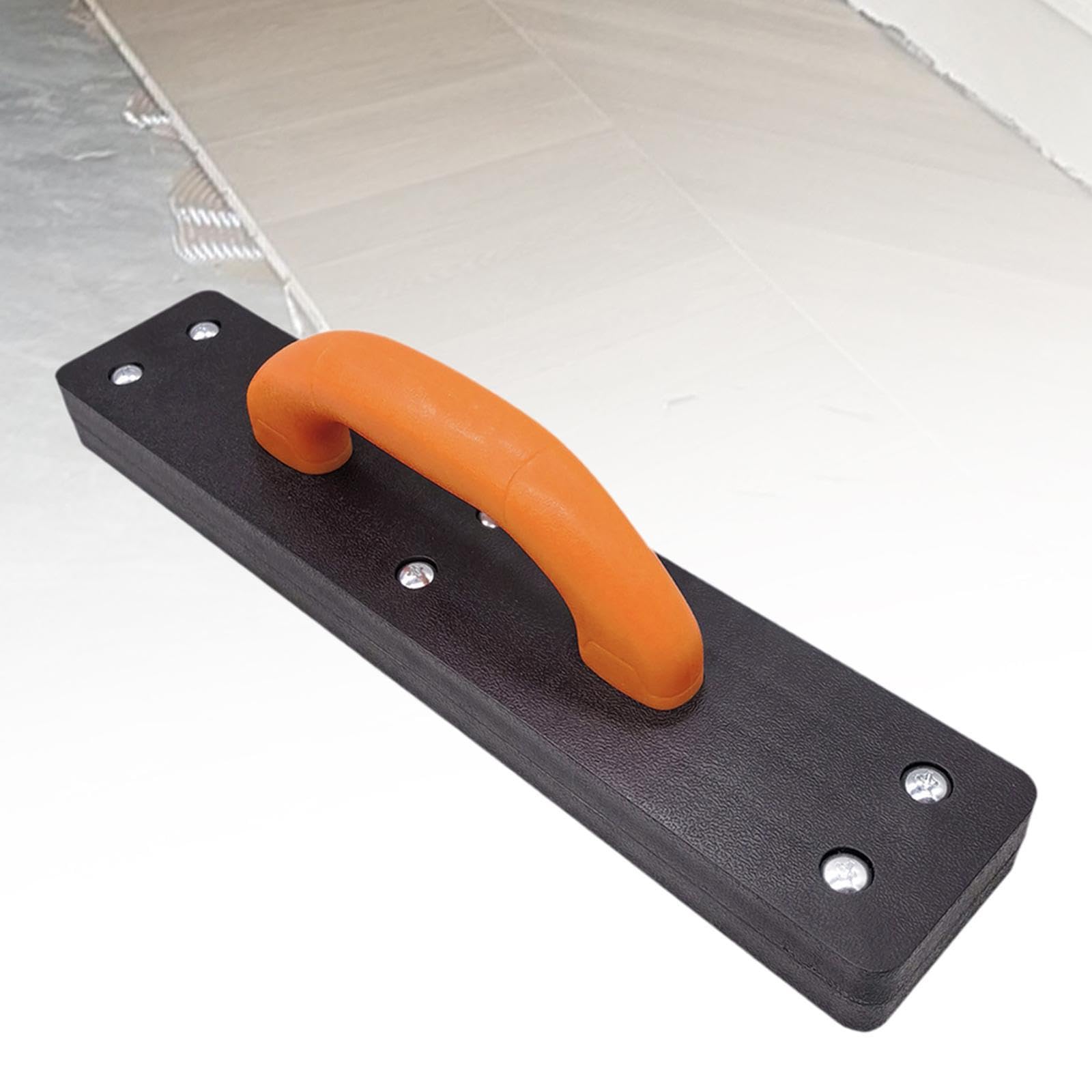 Qianly Bloc de Frappe pour Parquet Stratifié, Accessoire de Mobilier, Outil de Pose de Revêtement de Sol avec Poignée Ergonomique En Polypropylène, Adapté Au, Orange