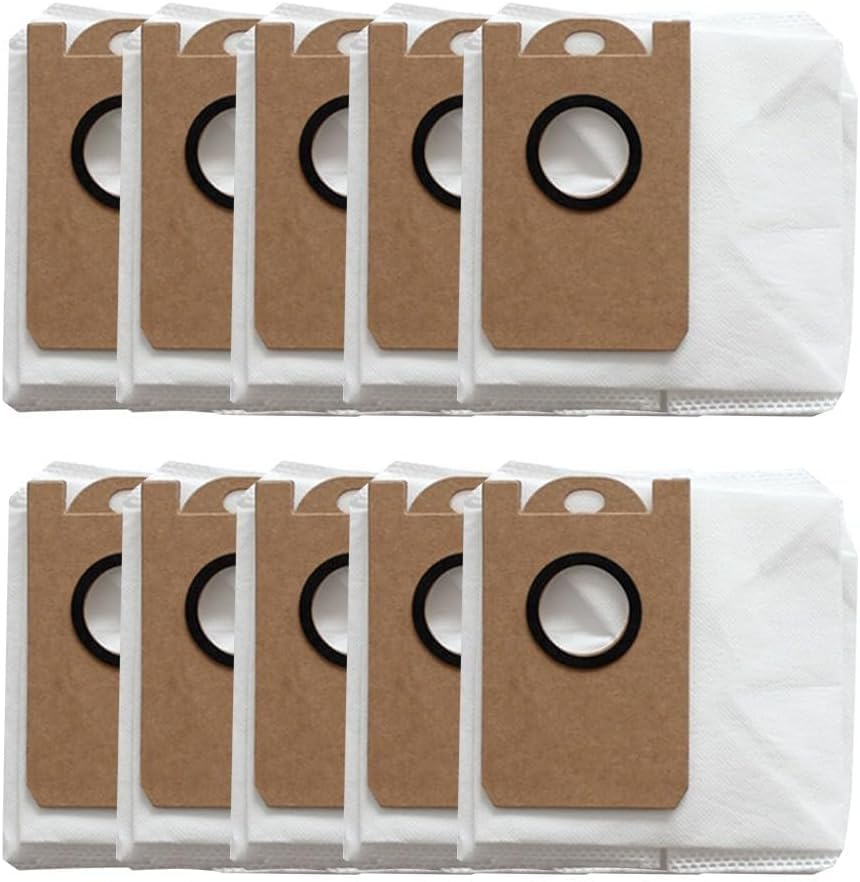 Daaxing 4/10 Pack Dust Bags Fits for Airzeen Q10 Pro Robot Vacuum Cleaner Replacement Accessories, Large Capacity Vacuum Bags (10 PACK)
