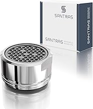 SANTRAS® M24 x 1 Aerator for Any Standard Tap with Strainer Insert in Chrome - Mixing Nozzle (External Thread 24 mm) with Filter Insert, High-Quality Seal and Air Mixer Made in Germany