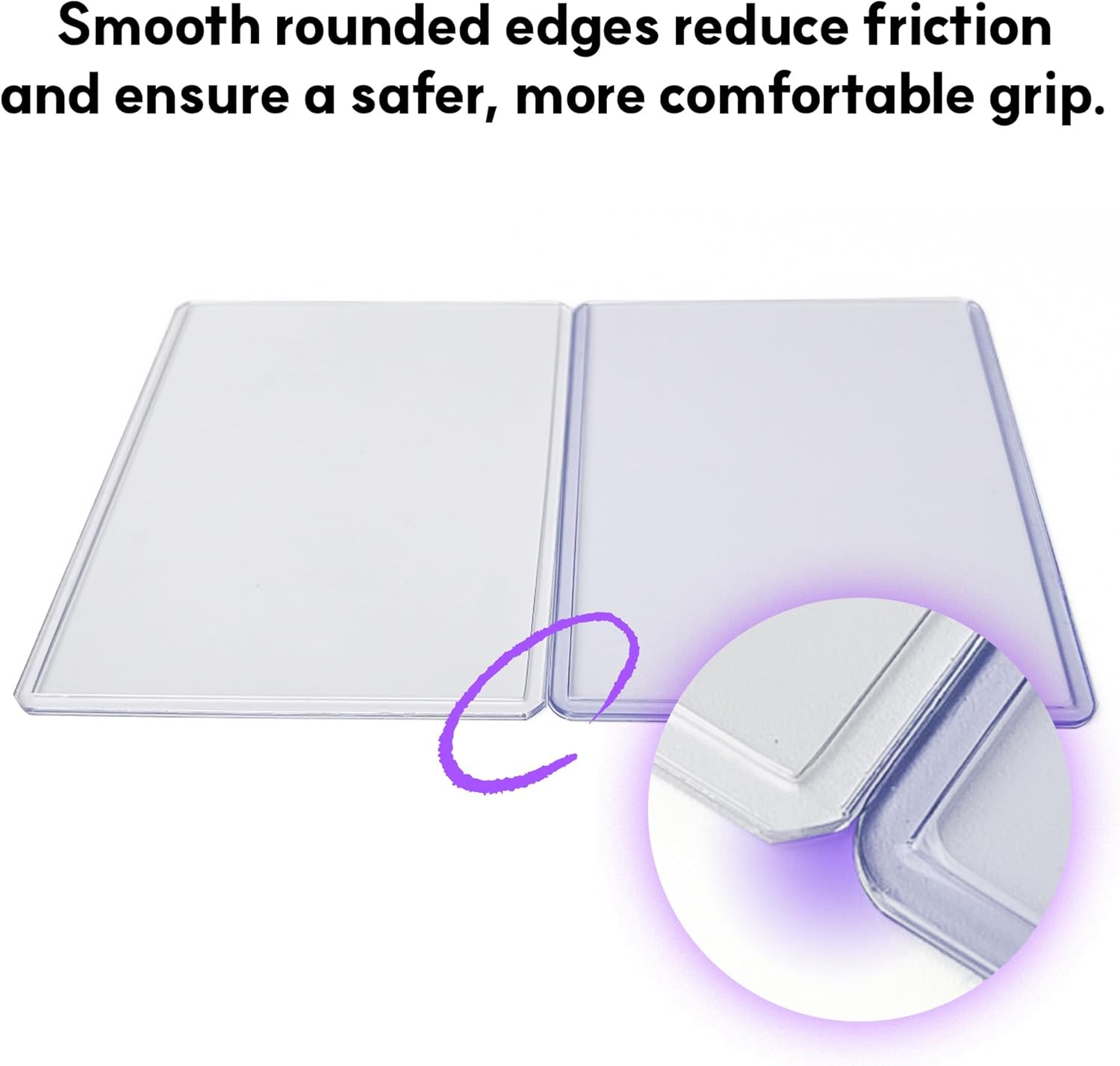 35PT Extra-Rigid Top Loaders for Cards (25 Pack) – Ultra Clear Hard Plastic Card Sleeves for Trading Cards, Collectible Cards & Sports Cards – Thick Trading Card Top Loaders & Hard Card Protectors