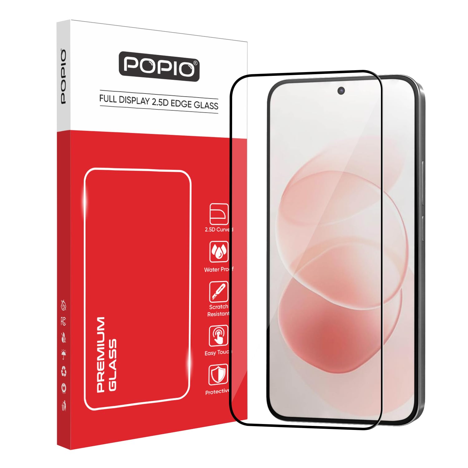 POPIO Military-Grade Gorilla Tempered Glass for Redmi Note 17 | 9H Hardness, Edge-to-Edge, Bubble-Free