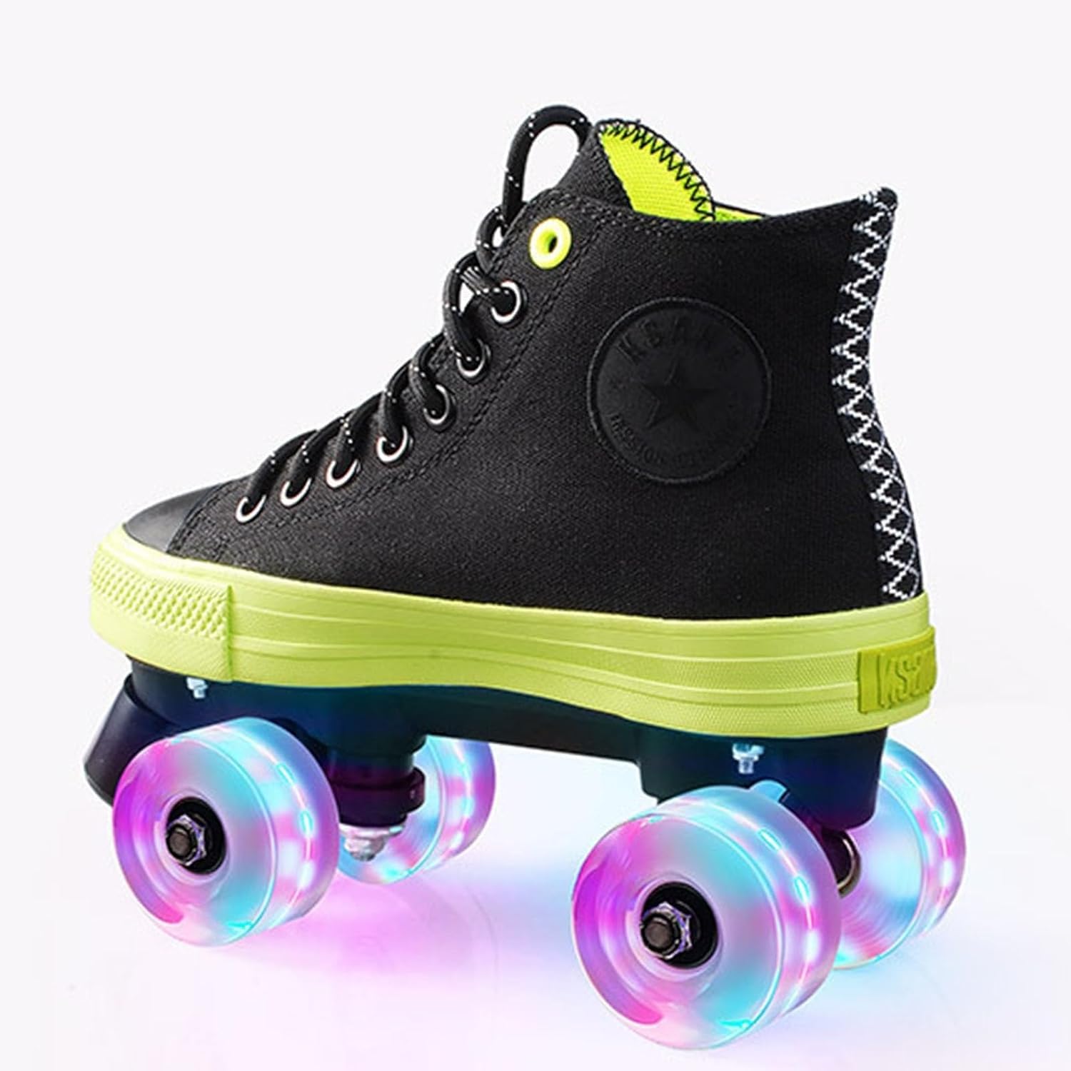 Patines De Ruedas De Mujeres Y Hombres Patines De Lona para Adultos Patines Quad Transpirables Casuales Zapatos De Rollo para Exteriores E Interiores