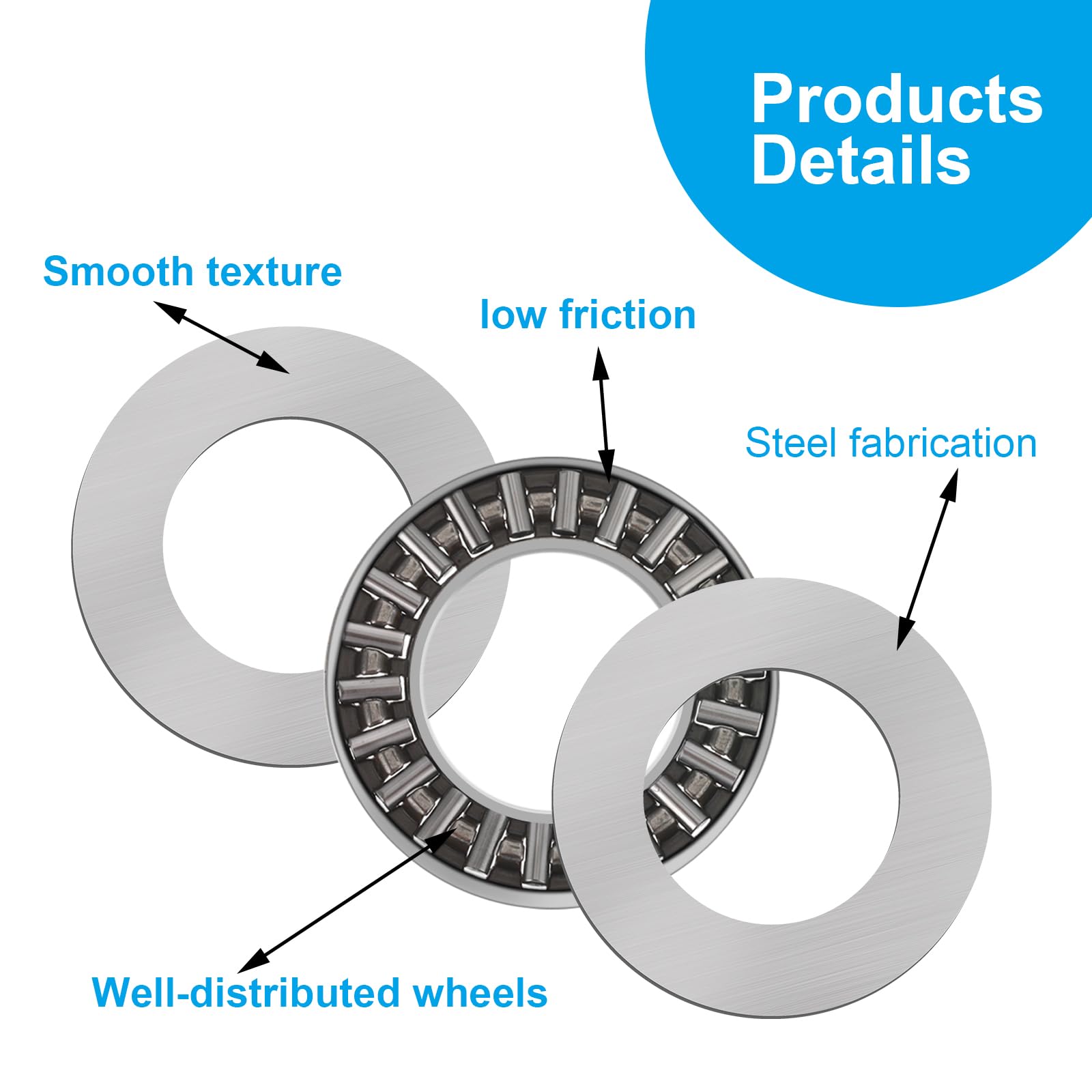 2 Set Cuscinetti Ad Aghi Assiali AXK2035 Con Rondelle - 35mm Per Macchine Agricole - Foto 11