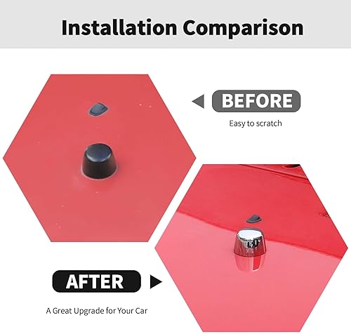 Miniatura 2 de Cubierta de goma para capó del motor, accesorios de decoración para Jeep Wrangler JK JKU 2007-2018, cromo