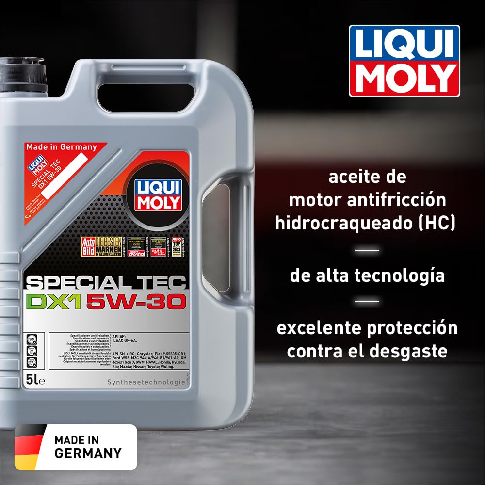 LIQUI MOLY Special Tec DX1 5W-30 | 5 L | Tecnología de síntesis Aceite de motor | 20969