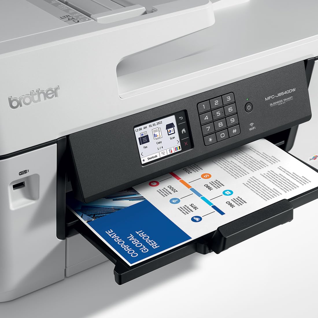 Imprimante Multifonction 4-en-1 - BROTHER - Business Smart - Jet dencre - A3 - Couleur - Wi-Fi - MFCJ6540DWRE1