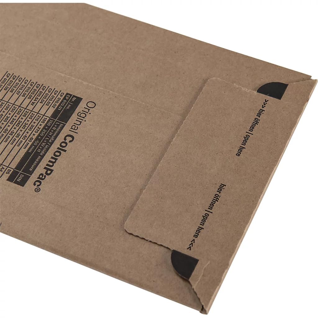 Colompac rigide enveloppe (lot de 100) 185mm x 270mm x 50mm marron